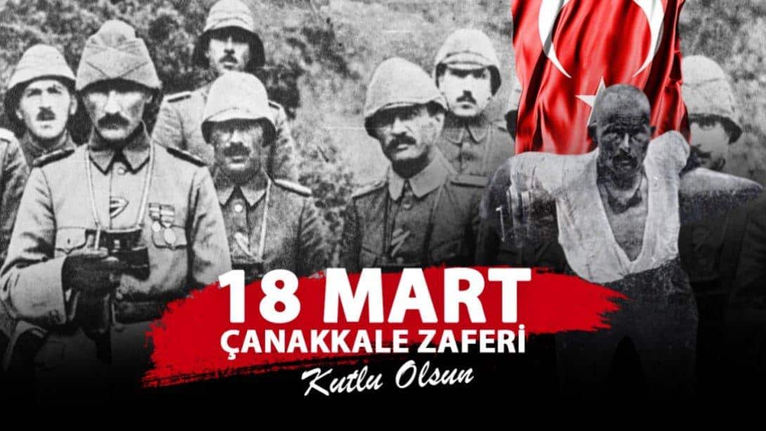 İlçe Milli Eğitim Müdürümüz Erhan Atilla'nın 18 Mart Çanakkale Zaferi Ve Şehitler Günü Mesajı